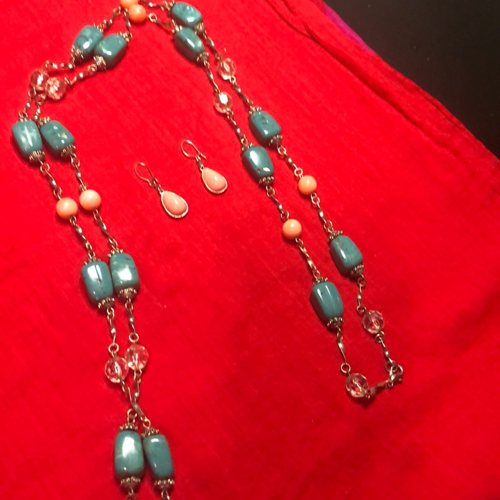 Custom jewelry necklace with earrings set